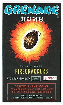 Original Old Firecracker Fireworks Label Brand Vintage Brick Macau China • $12.95