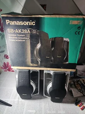 A Pair Of Panasonic SB-AK28 Sliver And Black Speakers • £36.99