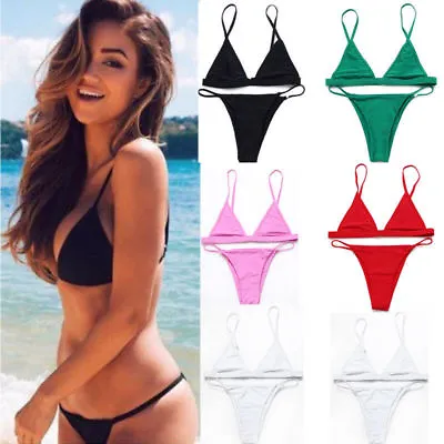 $13.17 • Buy Women 2pcs Swimwear Bandage Bra Bikini Set Bathing Swimsuit