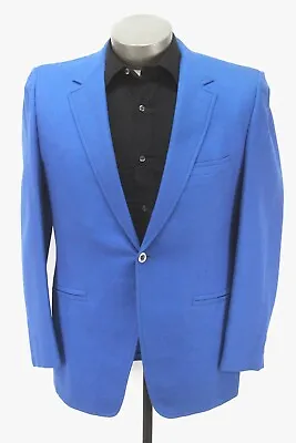 Mens Royal Blue VINTAGE 60s Blazer Jacket Sport Suit Coat Soft Retro 38 39 40 R • $79.99