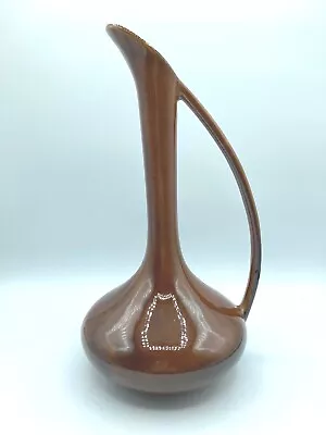 Van Briggle Art Pottery Tall Pitcher Ewer Vase Brown Drip Glaze Signed Vtg MCM • $45