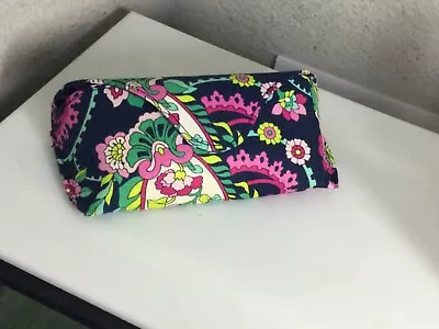 L15 Vera Bradley Hard Shell Eyeglass Case-Magnetic-Envelope-Petal Paisley-EUC • $19.50