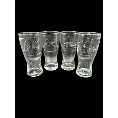 Set Of 4 Vintage 1992 McDonalds Clear Glass 16 Ounce Soda Collectors Glasses -A • $18.99