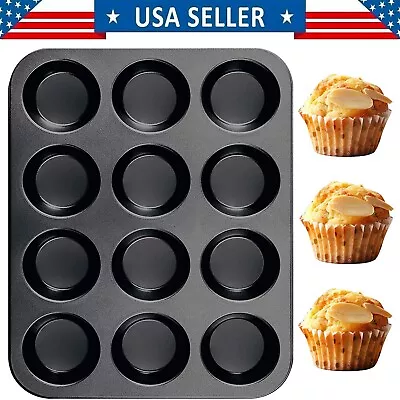 12 Cup Nonstick Steel Mini Muffin Tin Cake Pan Baking Mould For Muffins Cupcakes • $10.95