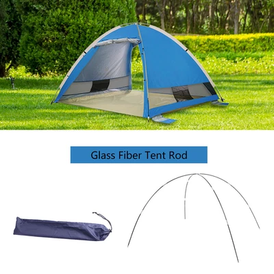 £7.51 • Buy 2PCS 6Sections Camping 7mm Tent Pole Tent Rod Glass Fibre Spare Replacement