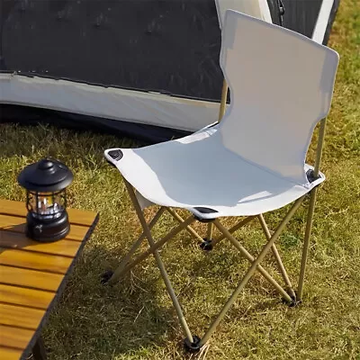 2x Portable Camping Chairs Fishing Lounger Backrest Loads To 200kg W/Storage Bag • $19.91