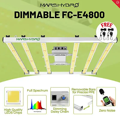 $202.50 • Buy MARS HYDRO FC-E4800 LED Grow Light Bar 480w For4x4ft Full Spectrum Dimmable Lamp