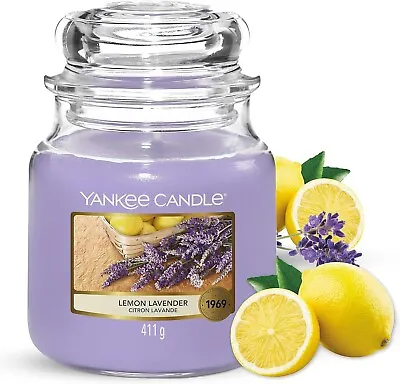 NEW🔅 Yankee Candle Medium Jar Purple Scented Candle | Lemon Lavender 411g • £16.79