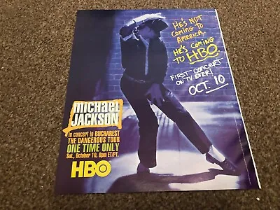 Framed Advert/picture 12x10 Michael Jackson Concert On Hbo • $37.88