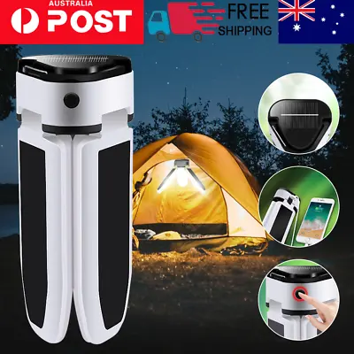$17.09 • Buy Solar Camping Light LED Lantern Tent Lamp USB Rechargeable Outdoor Hiking Lights