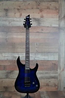$549 • Buy Schecter Omen Elite-6FR Electric Guitar See Thru Blue Burst