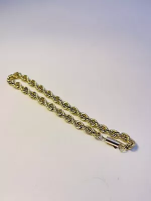 14k Yellow Gold Men’s Solid Rope Bracelet 19.1 G/ 8.5” • $1100