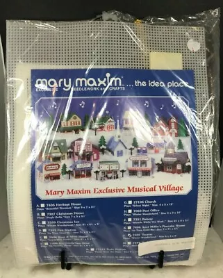 Mary Maxim Plastic Canvas Needlepoint Musical Village - Theater #7306 • $27.99