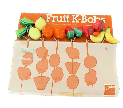 LAST CHANCE! Fruit Picks NOS Mcm Vintage K-Bobs Appetizer Pic Skewers • $7.20