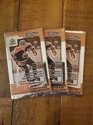 1999 Upper Deck McDonald's Hockey Cards Unopened Packs Gretzky Retro Lot Of 3  • $3.63