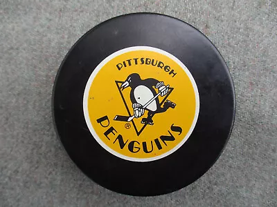 Vintage John Ziegler Pittsburgh Penguins Nhl Hockey Puck General Tire Trench • $19.99