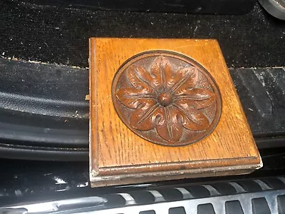 Stunning Vintage Quartersawn Oak C1880 Plinth Molding Block Victorian Age 6.5” • £66.59