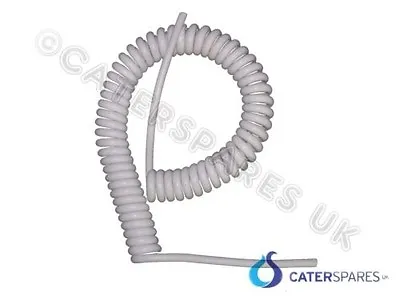 Curly Coiled Mains Cable 13amp Equipment Lead White Universal 3 Core 1.5mm  • £21