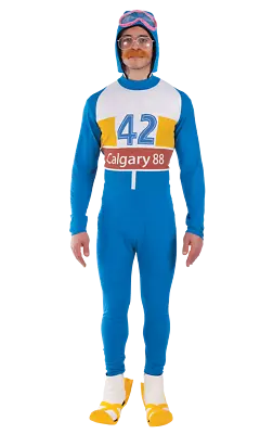 £60.99 • Buy Mens Blue Eddie The Eagle Olympic Skier 80s Celebrity Sport Fancy Dress Costume