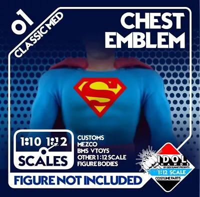 01 Classic Medium Superman Emblem 1:12 Mezco For VToys Zero BMS IDOL HANDS • $15