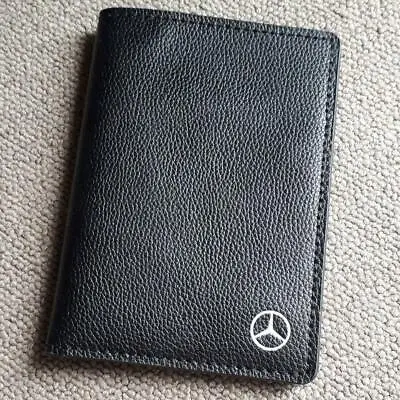 Mercedes Benz Passport Case Black Leather 14x10cm Novelty Rare Not Sold In Store • $34.99