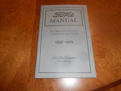 1920 1921 1922 1923 1924 1925 1926 FORD MODEL T OWNER'S MANUAL / 1922 Edition • $14.99