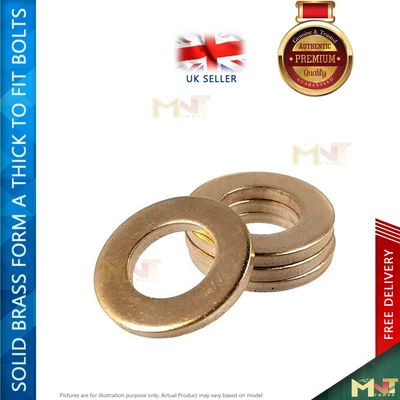 £4.41 • Buy   Form A Thick To Fit Bolts & Screws Solid Brass Washer M2.5 3 4 5 6 8 10 12 16 