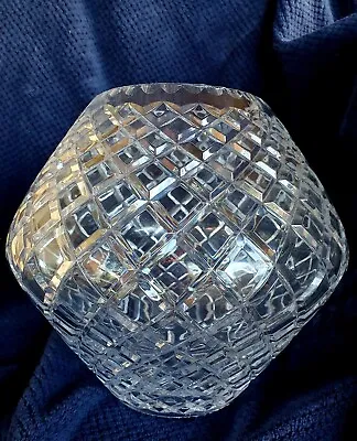 £147.66 • Buy Beautiful Vintage Diamond Cut Extra Large Heavy Crystal Vase 26cm X 83cm 