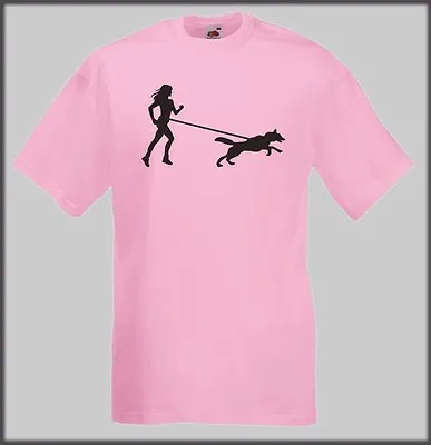  Female Cani Cross Cani X Pink T Shirt Running Girl Dog Canicross With Gift Bag • £14.07