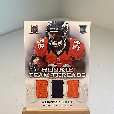 2013 Montee Ball Rookie Triple Jersey 112 /299 Football Card #9 Denver Broncos • $4.99