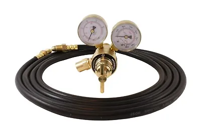 Industrial Argon Regulator/Flowmeter Gauges For MIG & TIG Welders + 10 Feet Hose • $56.90