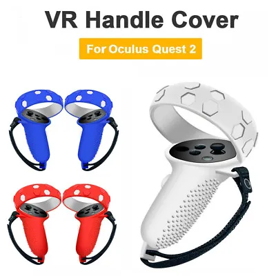 Silicone Handle Grip Cover Controller Sleeve W/ Hand Strap For Oculus Quest 2 VR • $21.99