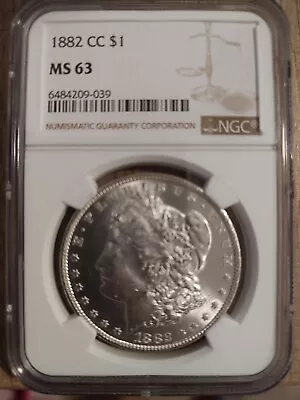 1882 CC Morgan Silver Dollar Carson City MS 63 NGC Graded • $79.99