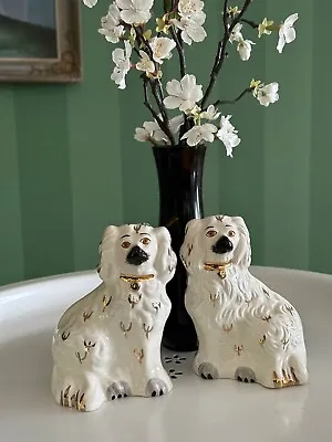 Beswick Staffordshire China Dogs X2 Set Pair King Charles Spaniel Mantel Vintage • £99