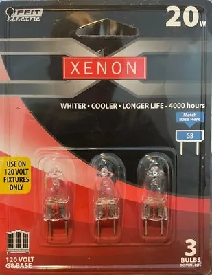 3 FEIT Electric 20-Watt G8 120-Volt Xenon Bulbs - Lasts 4000 Hours • $12.99