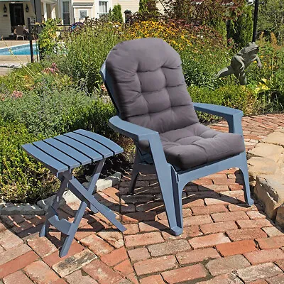 High Back Chair Pad Garden Rattan Chair Outdoor Relaxing Lounger Padded Cushion • £19.94