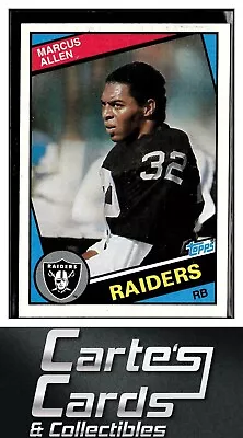 Marcus Allen 1984 Topps #98 C*D* Sheet Raiders Hall Of Fame 2nd Year • $2.95