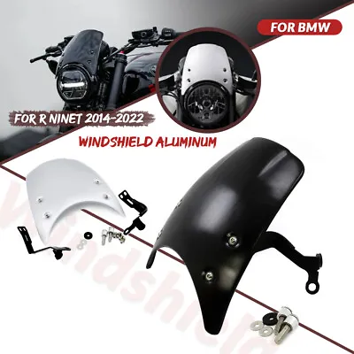 For BMW R NINE T 2014-2022 Motorcycle Aluminum Black Wind Windshield Deflector • £35.86
