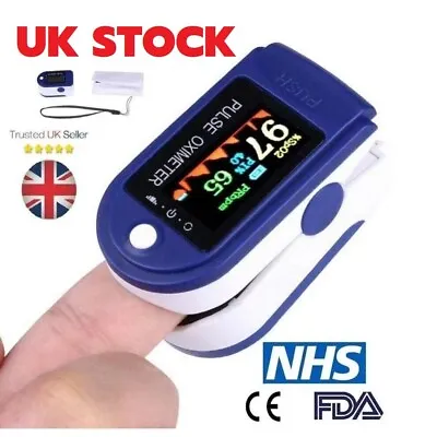Adult Kid Child Paediatric Pulse Oximeter Fingertip Oxygen Monitor Saturation UK • £9.49