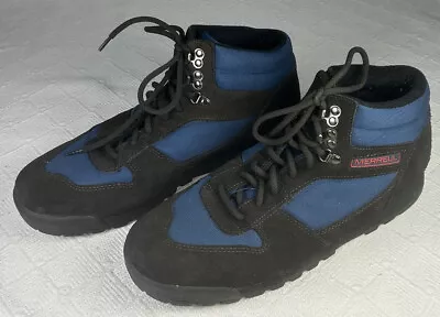 Vintage MERRELL Eco Hike Air Cushion Men's Blue/Black Ankle Boots US 11 *VGUC* • $36