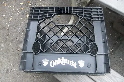 Oakhurst Dairy Vintage Hard Plastic Milk Crate Blk/wht. 13x13x11 Maine • $15.95