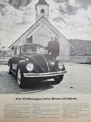 $7.99 • Buy 1969 VW Beetle Volkswagen Bug. Genuine Vintage Advertisement Ad. 10 X 13 