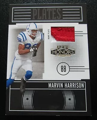 Marvin Harrison 05 Playoff Honors 2 Color Authentic Game Worn Patch Card #33/40 • $25