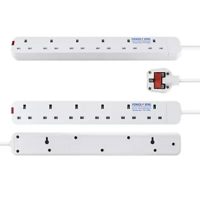 £2.99 • Buy Extension Lead Cable Electric Mains Power 3,4,5,6 Gang 3m UK 13 Amp Plug Socket