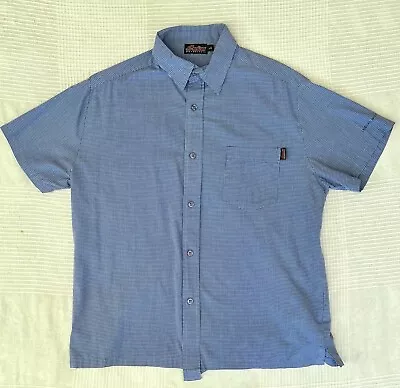 Indian Motorcycle Shirt Blue Short Sleeve L • £13.99