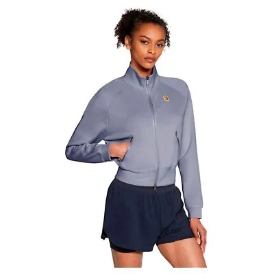 £63.75 • Buy Nike Court Heritage Full Zip Up Jacket - Indigo Haze - Medium - M - CV4701-519