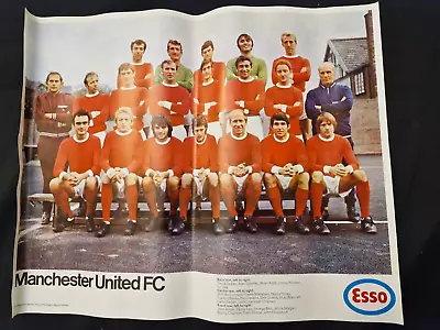 Rare Manchester United Fc Esso Print Poster • £5.99