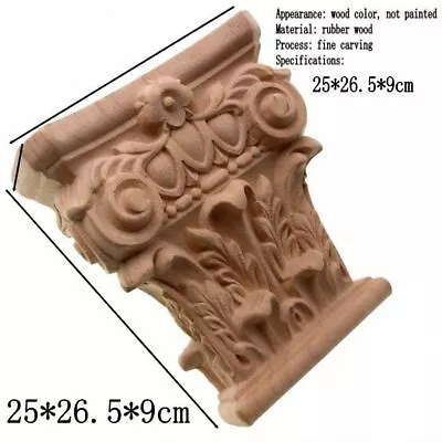 $351.99 • Buy Decoration Beam Toro Maas Head Unpainted Wood Carved Onlay Applique Figurines