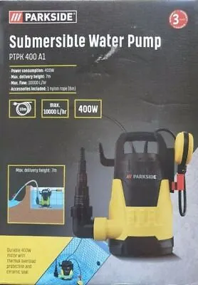 £44.99 • Buy Parkside Submersible Water Pump Durable 400W PTPK 400 A1. Free Postage 