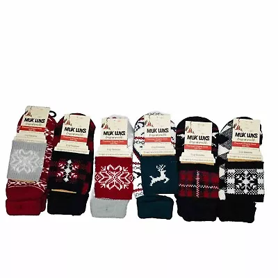 New MUK LUKS  Thermal Ankle Slipper Socks W/ Cup Sweater Perfect Gift - Variety • $15